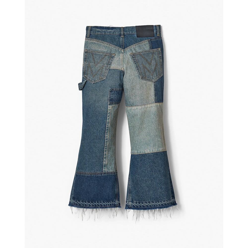 Marc Jacobs Patchwork Denim Cropped Flare Jean DSWT MSRP $695